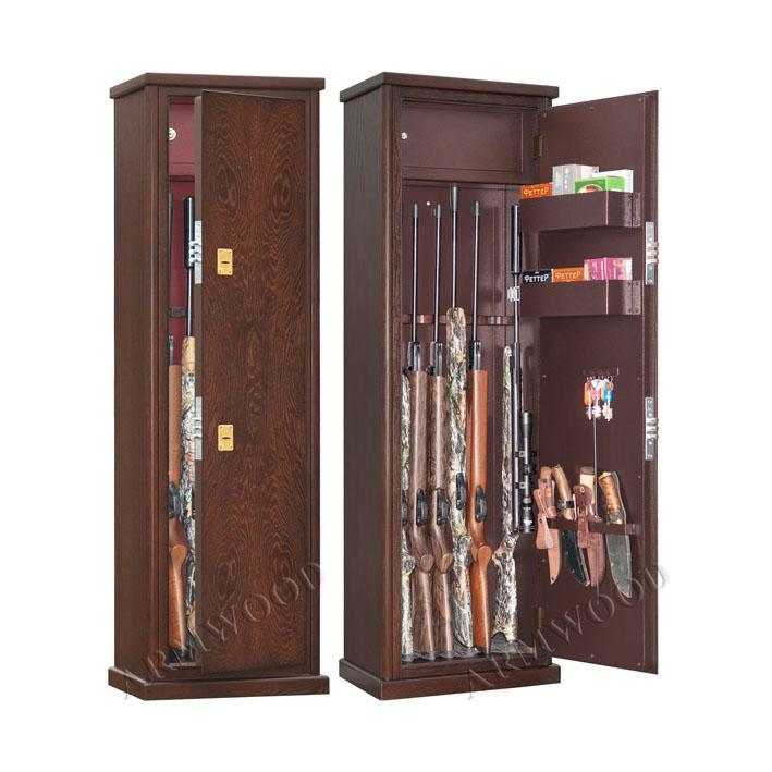 Оружейный сейф с отделкой натуральным деревом Armwood-57.074 Primary.