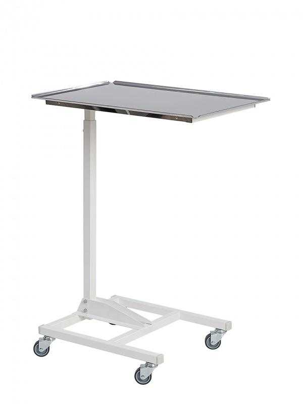 Столик медицинский инструментальный СтМи-"МСК" (столешница-нержавеющая сталь) с импортными колесами МСК-5526