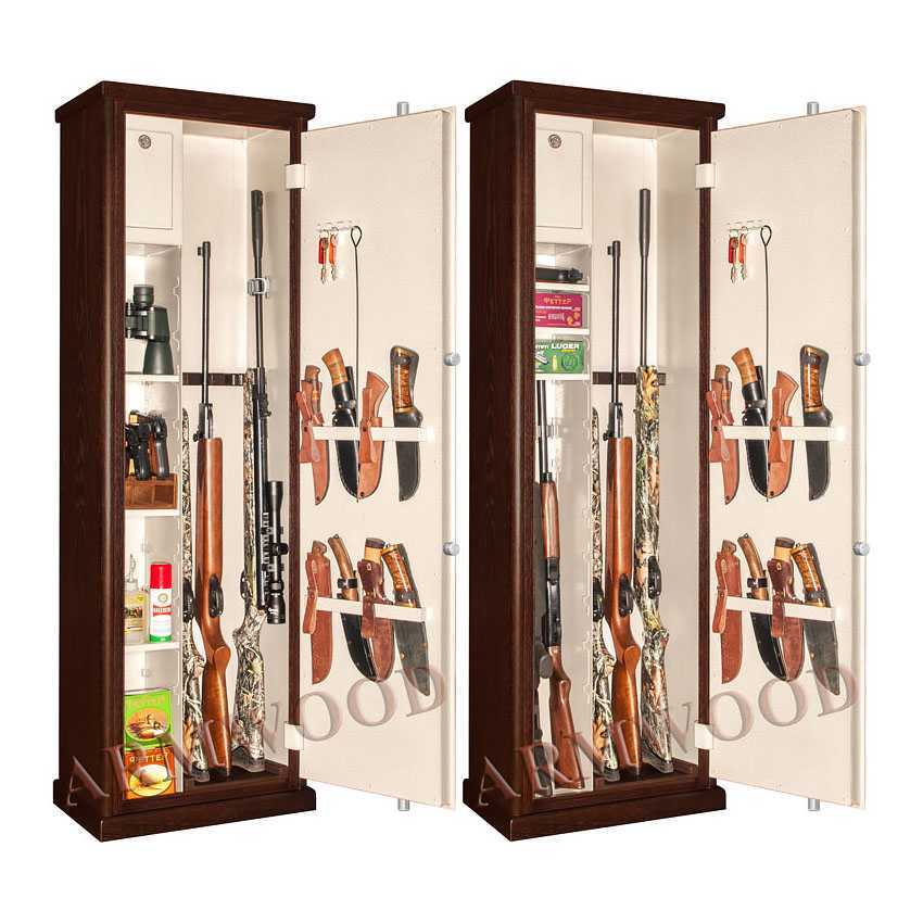 Оружейный сейф с электронным замком в дереве для дома Armwood-535.EL Primary.