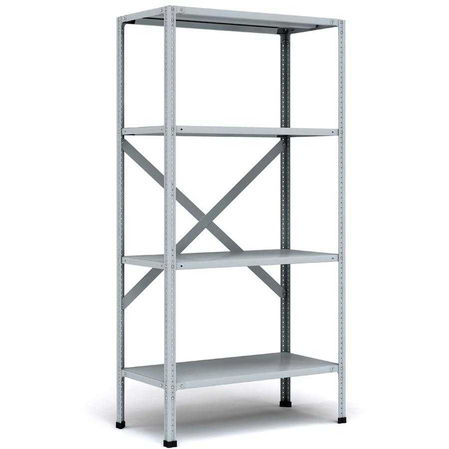 Стеллаж складской МС-900 1000x1000x300 (4 полки - нагрузка 80 кг)