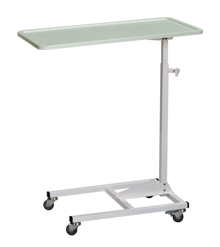 Столик медицинский прикроватный СтПр-«МСК» (столешница МДФ с пленкой ПВХ, с буртиками) с импортными колесами МСК-6511