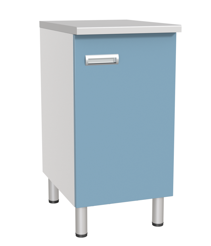 Стол лабораторный однотумбовый с дверкой и полкой СЛ-01-«МСК» (код СЛ-01-205)